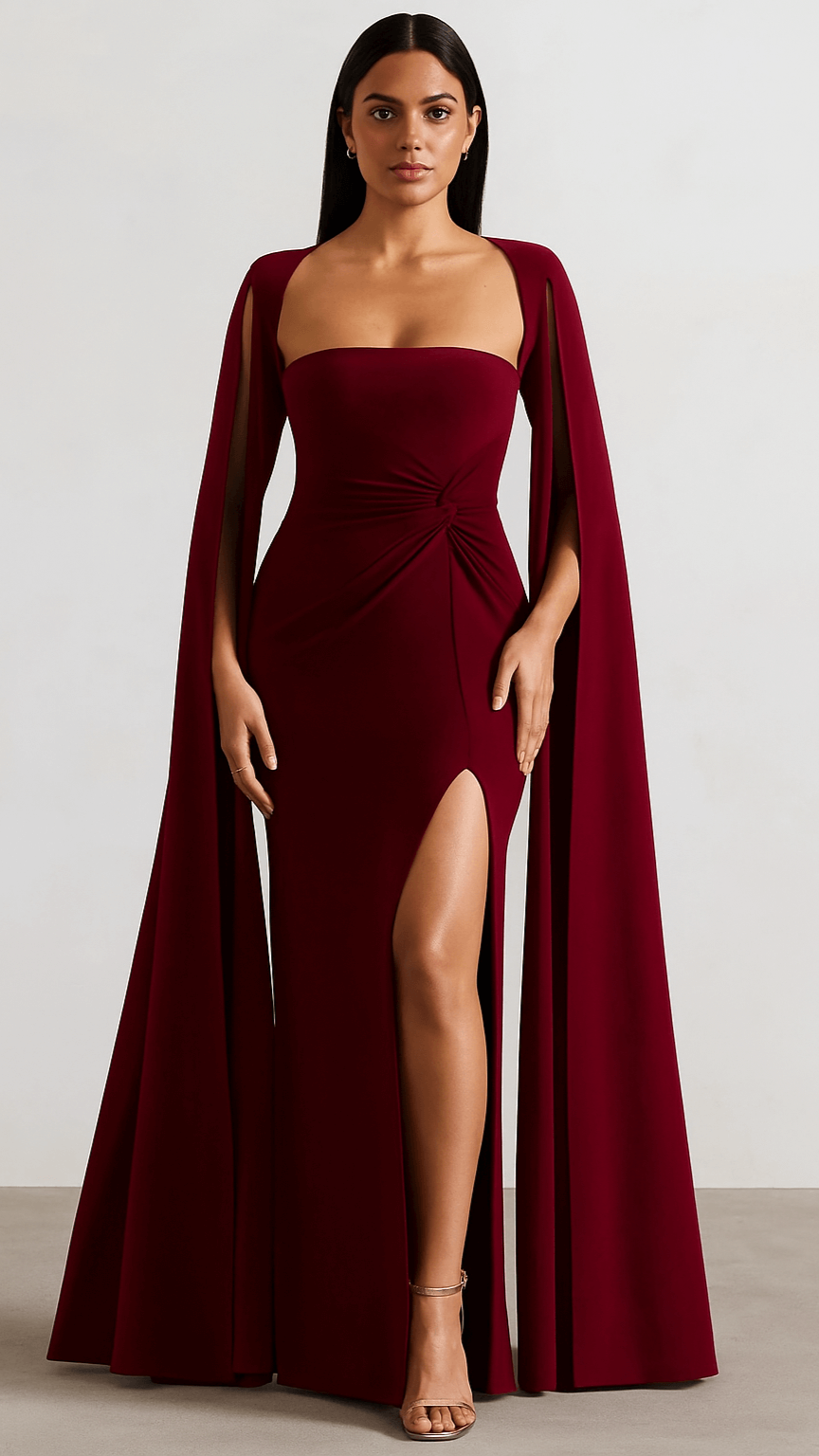 Celine - Draped Black Gown