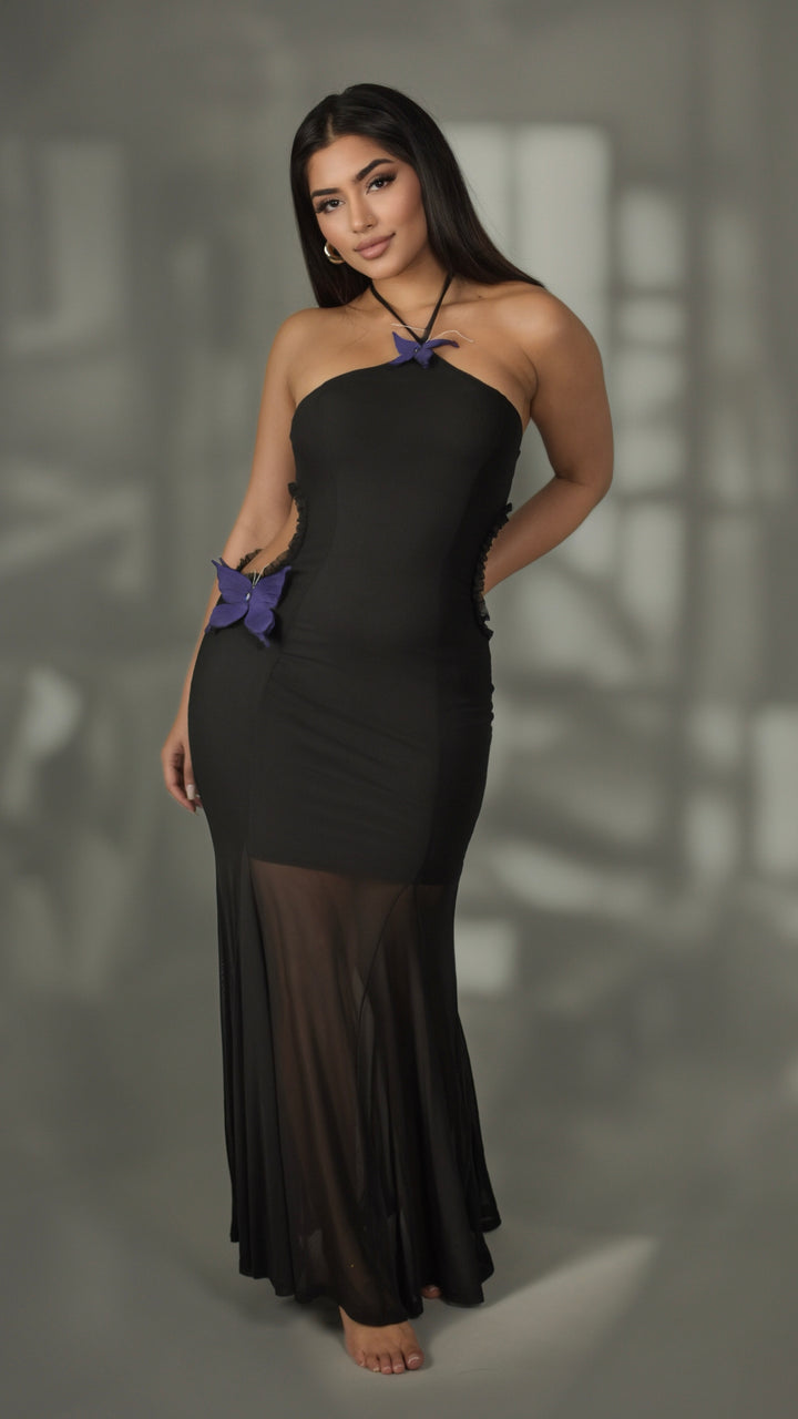 Bellona - Black Butterfly Gown