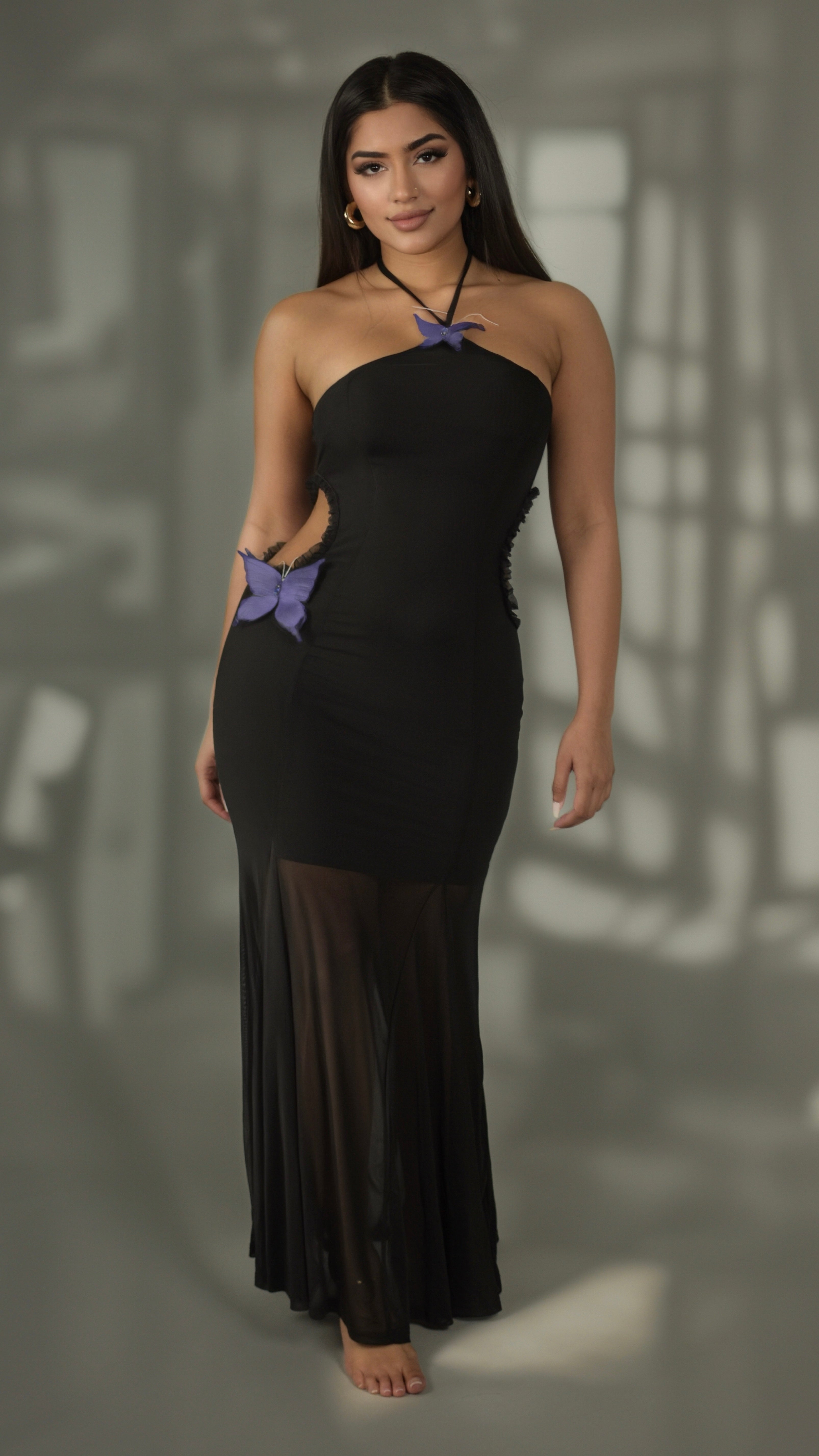 Bellona - Black Butterfly Gown – HIRIDA