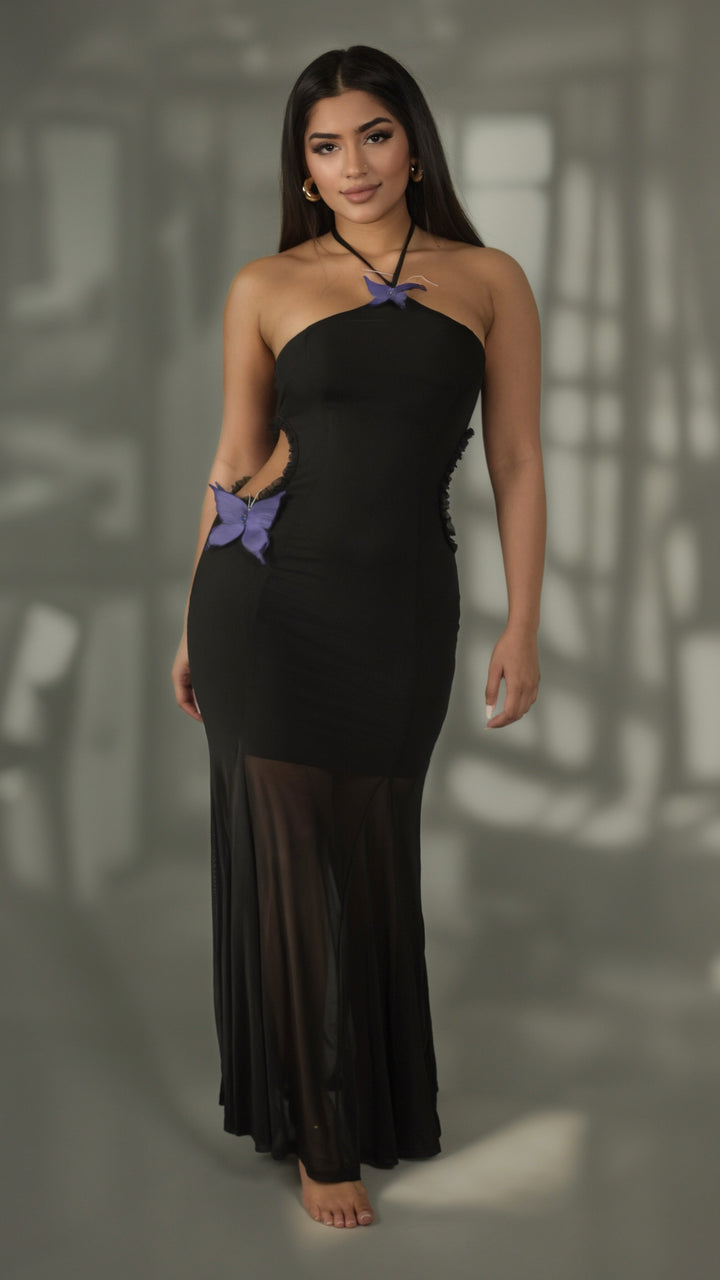 Bellona - Black Butterfly Gown