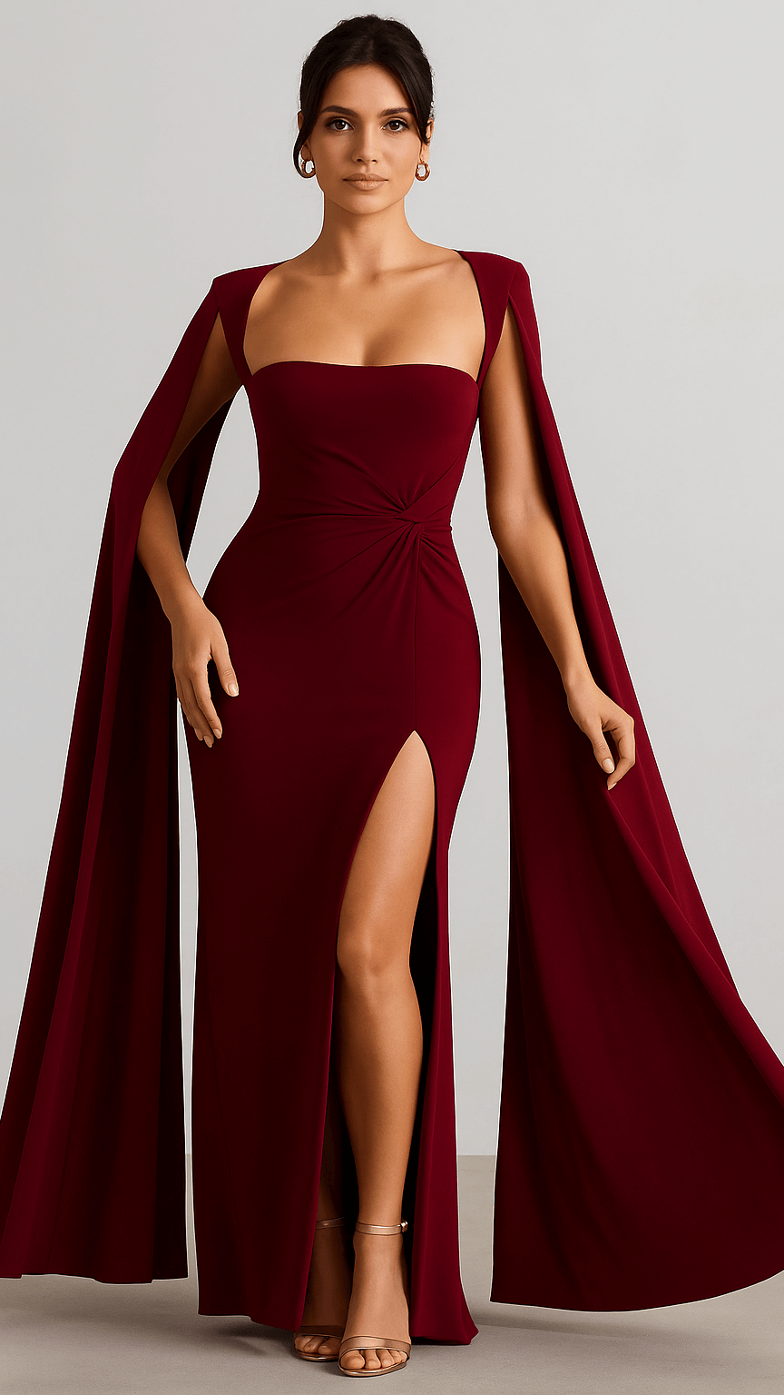 Celine - Draped Black Gown