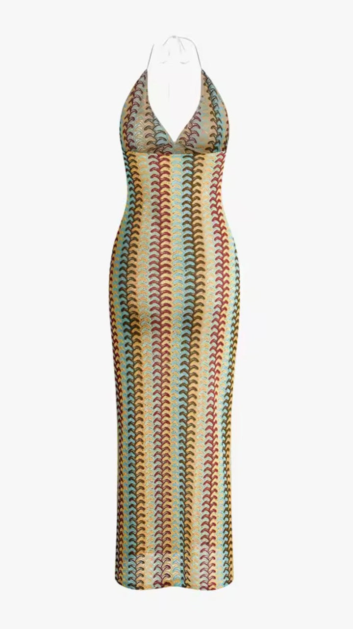 Hana Multicolour Knit Maxi Dress