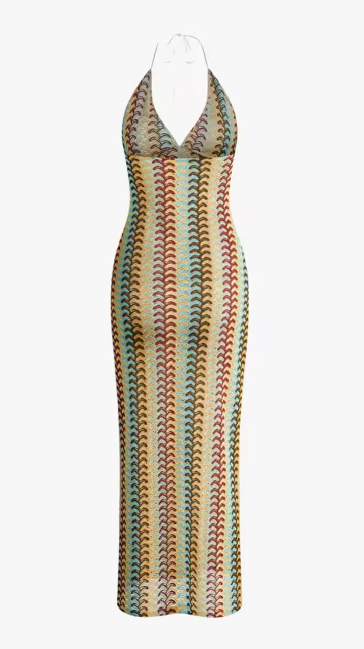 Hana Multicolour Knit Maxi Dress