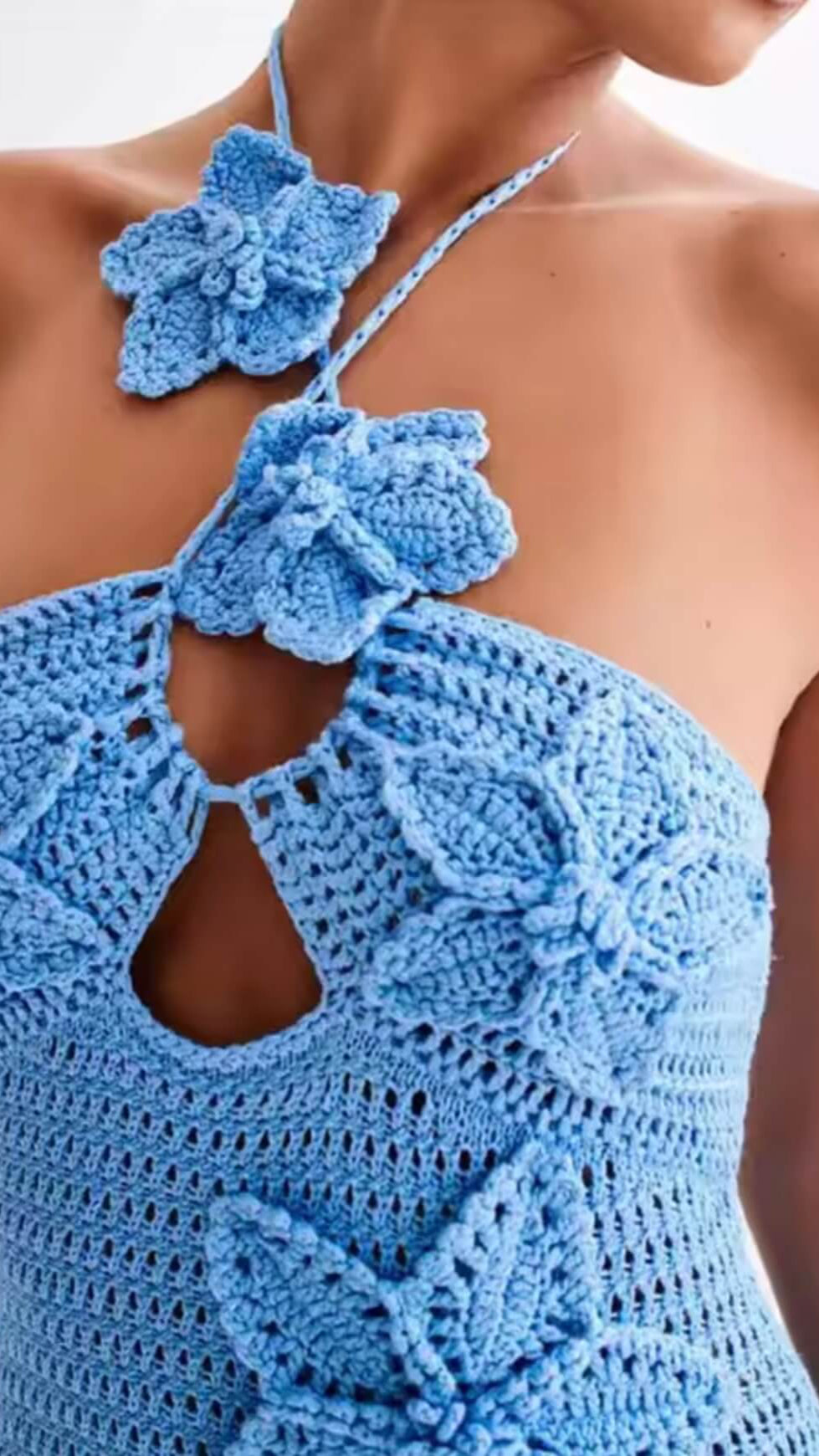 Azure Siren Crochet Dress