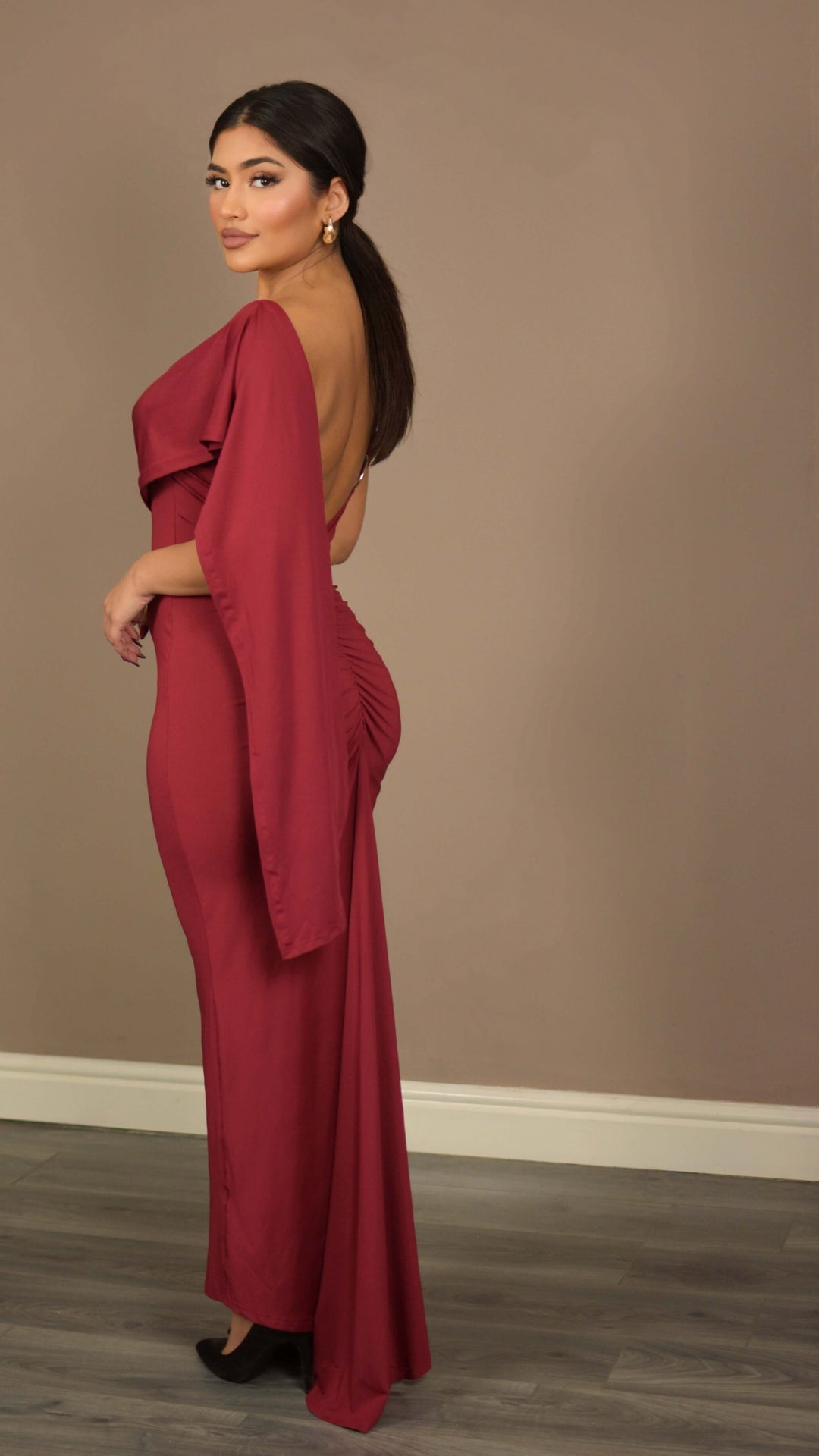 Alina - Crimson Elegance Gown