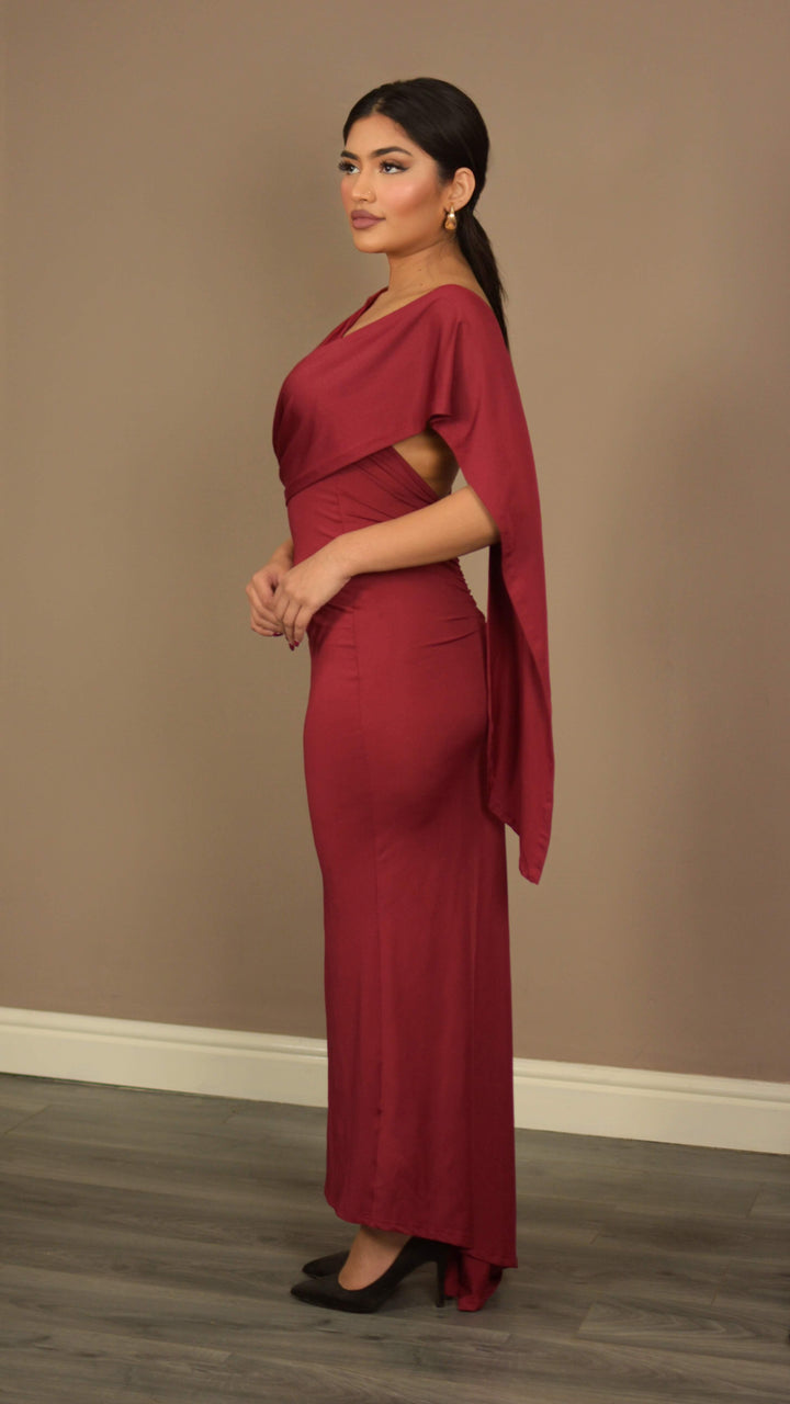 Alina - Crimson Elegance Gown