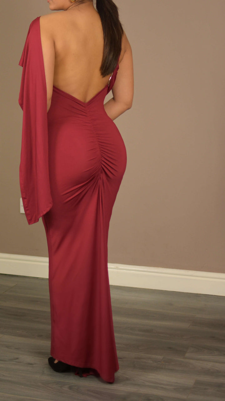 Alina - Crimson Elegance Gown