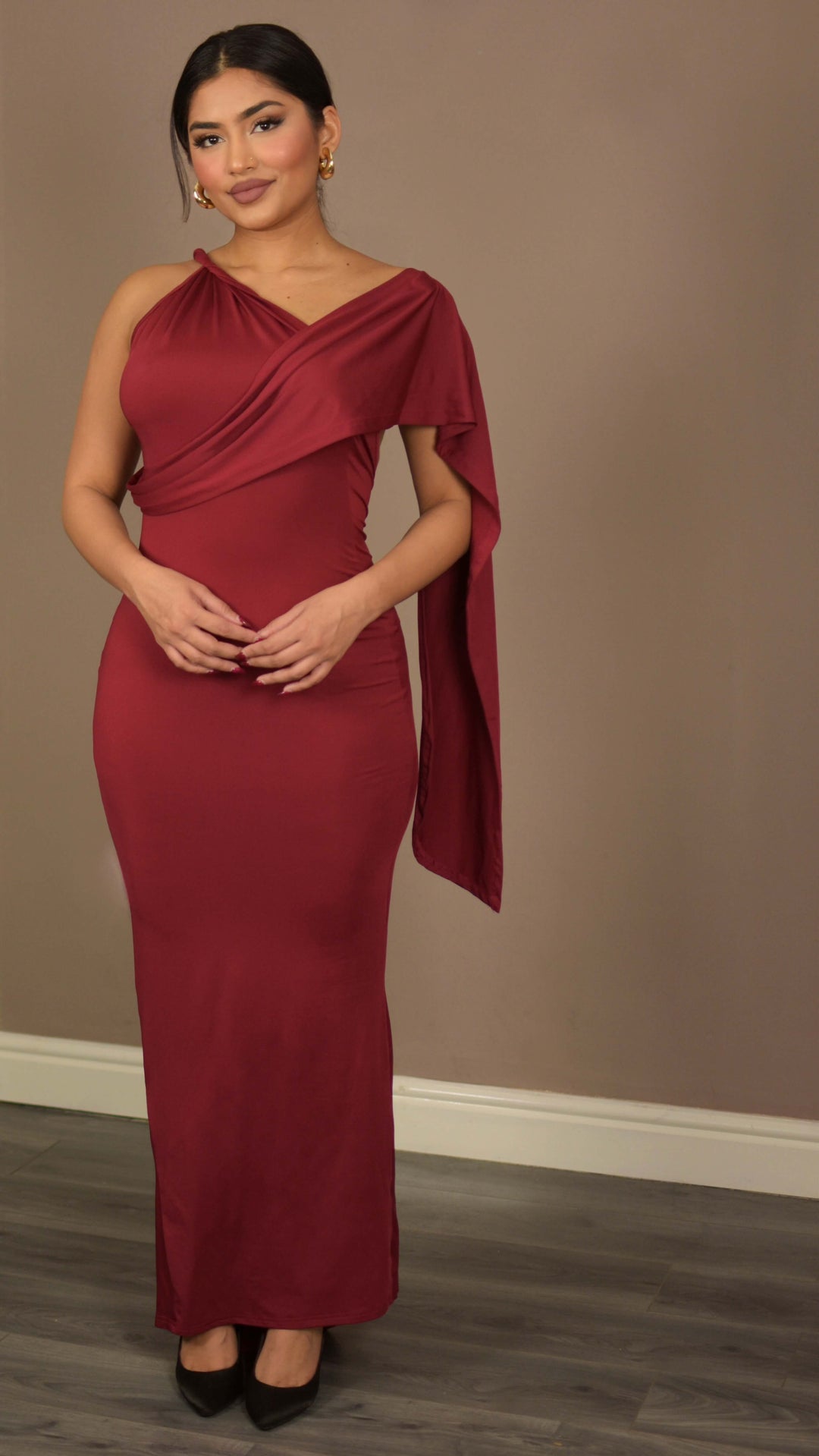 Alina - Crimson Elegance Gown